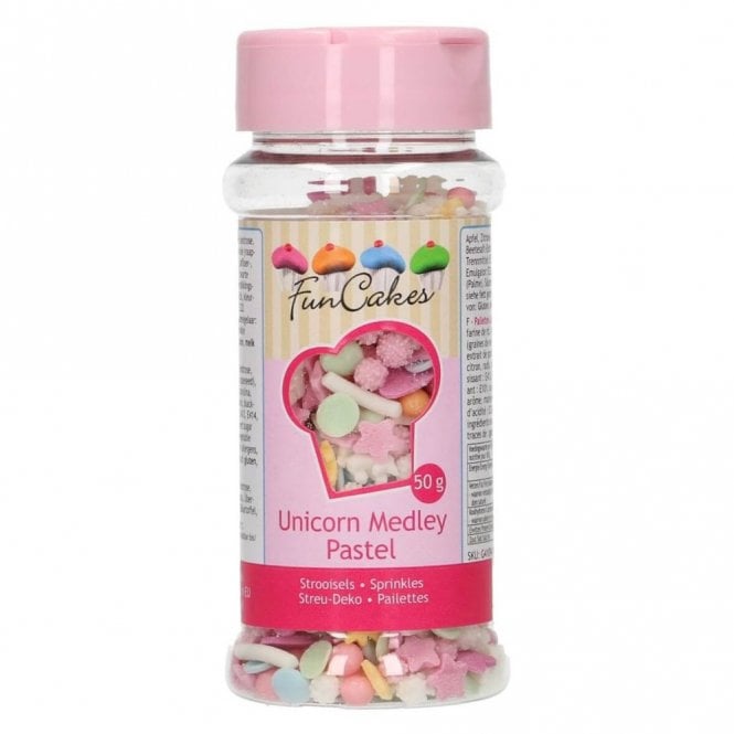 Fun Cakes Pastel Unicorn Medley Sugar Decorations - 50g