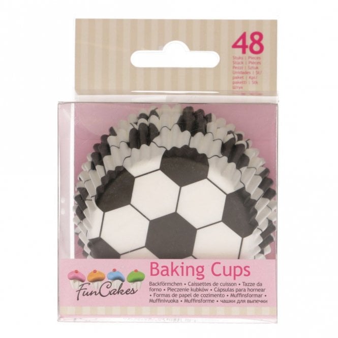 Fun Cakes Soccer Baking Cups - Pack Of 48