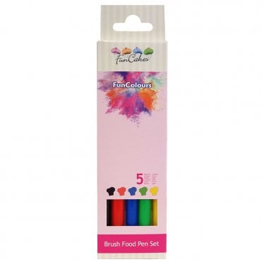 Fun Colours Brush Food Pen Primary Set Of 5 Best Before: 06/06/2025