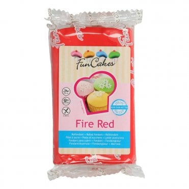 Funcakes Fondant - Fire Red - 250g