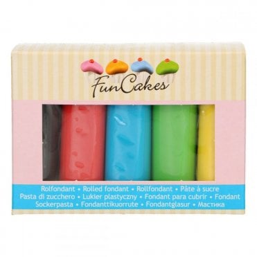 Funcakes Fondant Multipack Essential Colours  5x100g