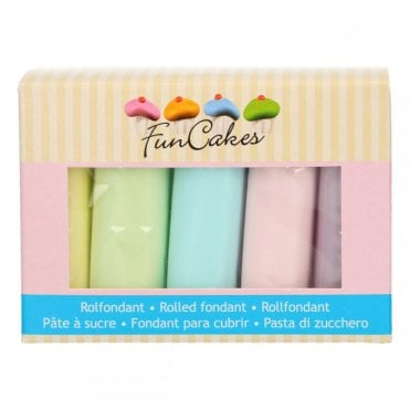 Funcakes Fondant Multipack Pastel Colours 5x100g