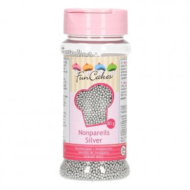 Funcakes Nonpareils - Silver - 80g