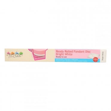 Funcakes Ready Rolled Fondant Disc - Bright White