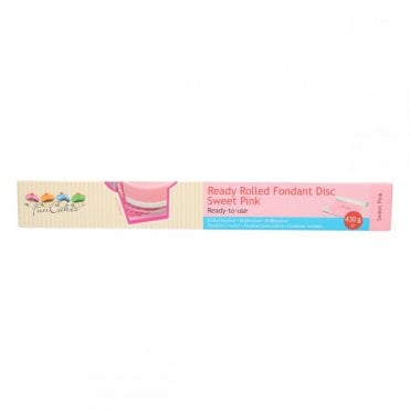 Funcakes Ready Rolled Fondant Disc - Sweet Pink Best Before: 18/06/2025