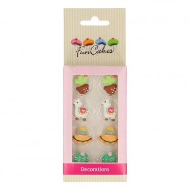 Funcakes Sugar Decorations Alpaca Set / 8