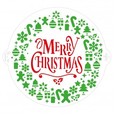 Garland Merry Christmas Stencil 25cm