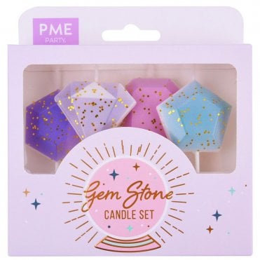 Gem Party Pick Candles - Pack of 4