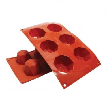 Gemma Hemisphere Jewel Chocolate Silicone Mould - 6 Cavity