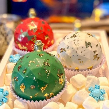 Geometric Christmas Ball Elegance - 60mm - 4 Cavity - Special Chocolate Mould