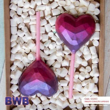 Geometric Heart Lollipop Elegance Chocolate Mold - Special Chocolate Mould