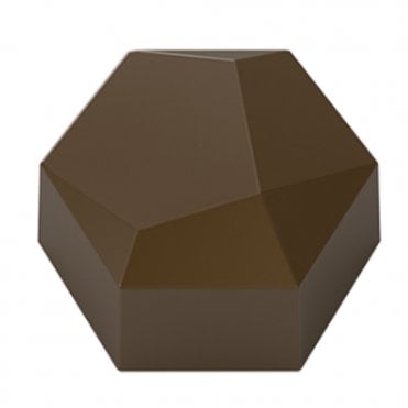 Geometric Hexagon Polycarbonate Chocolate Mould - 275 x 175 x 25mm - 28 Cavity