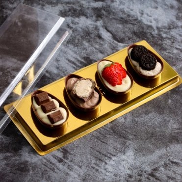 Gilded Bites - Elegant Box for Gourmet Mini Eggs - Gold 50g (Pack of 10)