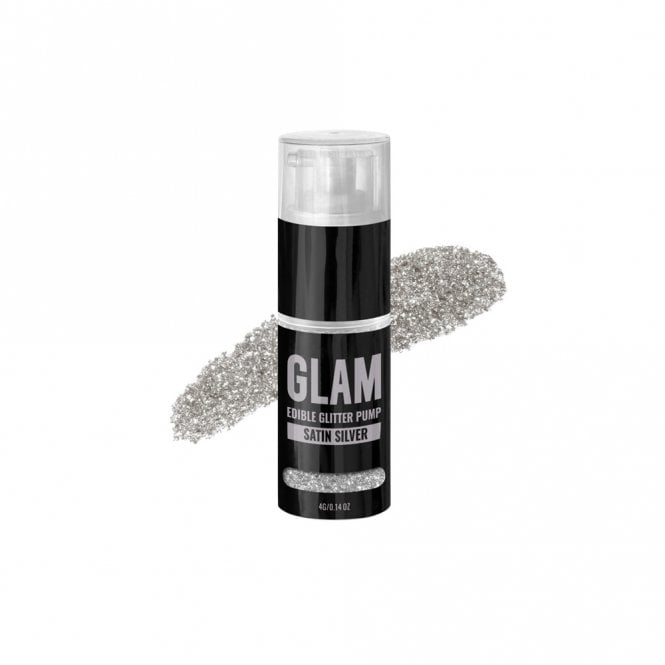 Glam Glitter Pump - Satin Silver - 100% Edible Deluxe Lustre