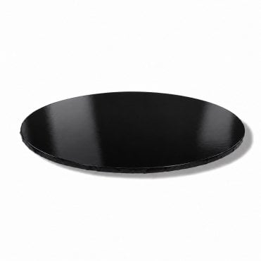 GLOSSY BLACK Round MDF Premium "Slim" Cake Boards 5mm