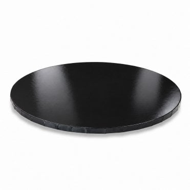 GLOSSY BLACK Round Premium Masonite (MDF) Cake Board Drum