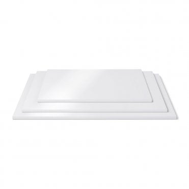 GLOSSY White Rectangle Cake Board 5mm
