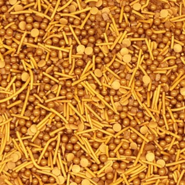 Gold Confetti Carnival Sprinkles - 80g