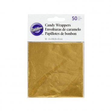 Gold Foil Wrappers - Pack of 50