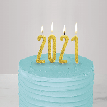 Gold Glitter Birthday Cake Number Candle