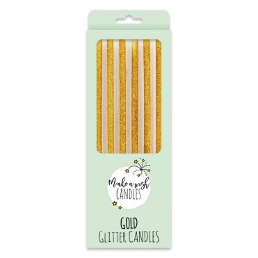 Gold Glitter Candles