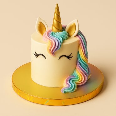 Gold Holographic Prism Round Masonite (MDF) Unicorn Premium Iridescent Cake Board 10mm