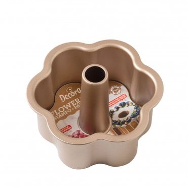 Rose Gold Line Non Stick Flower Angel Food Pan