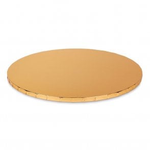 GOLD Mirror Round Premium Masonite (MDF) Cake Board Drum 10mm