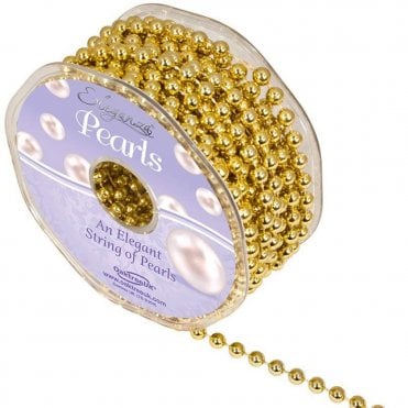 Gold - Pearl Bead String 10m