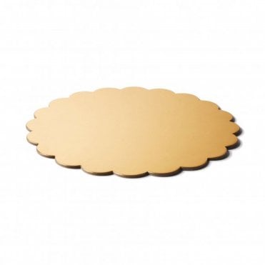 Gold - Scalloped Compressed Cake Boards - 3mm