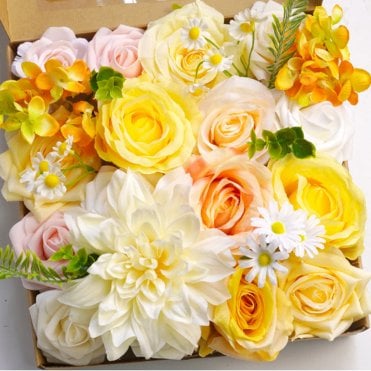 Golden Glow DIY Faux Flower Box Set