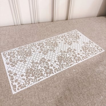 Grace Wedding Lace with Net Cake Stencil