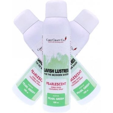 Green - 'Lavish Lustre' Edible Food Colouring Pearlised Decorating Spray 100ml