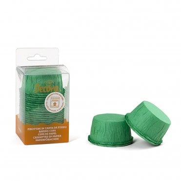 Green Ruffled Baking Cupcake Cases - Pack Of 25