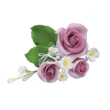 Gumpaste Rose Spray Mauve 105mm