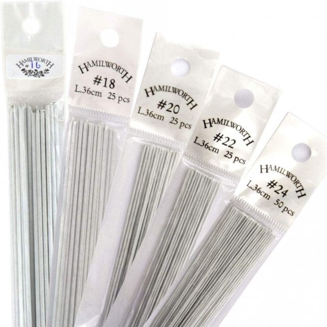 Hamilworth White - Sugar Florist & Cake Decorating Florist Wire - Paper Covered