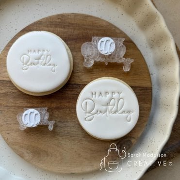 Happy Birthday Impression Stamp - 60mm