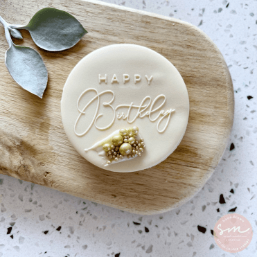 Happy Birthday Mixed Font - Cookie Stamp