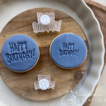 Happy Birthday V3 Impression Stamp - 40mm