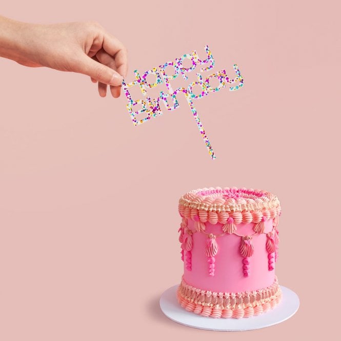 Happy Toppers Acrylic Cake Topper Happy Birthday Style 2