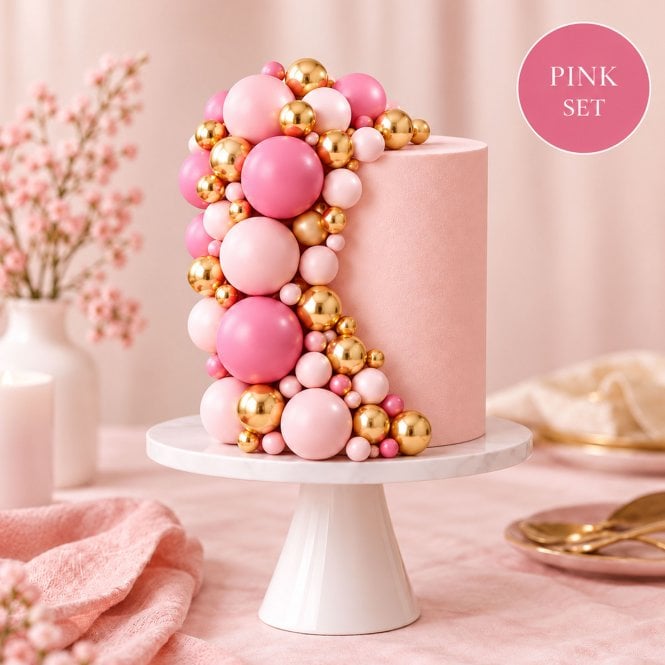 Happy Toppers Bubble Ball Topper PINK Set - 32pcs