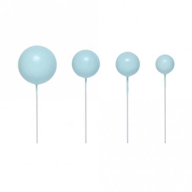 Happy Toppers Candy Blue - Sphere Ball Cake Decorating Toppers ( Pack Of 5)