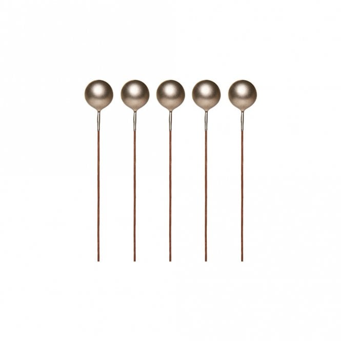 Happy Toppers Champagne Sphere Ball Cake Decorating Topper - Pack of 5 - 1cm