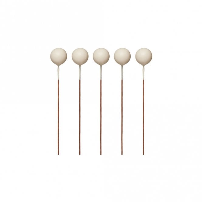 Happy Toppers Cream Sphere Ball Cake Decorating Topper - Pack of 5 - 1cm