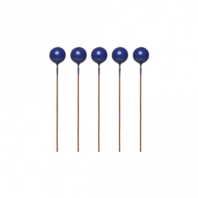 Happy Toppers Dark Blue Sphere Ball Cake Decorating Topper - Pack of 5 - 1cm