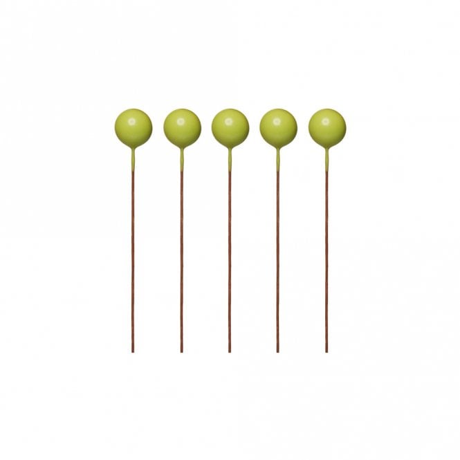 Happy Toppers Green Sphere Ball Cake Decorating Topper - Pack of 5 - 1cm