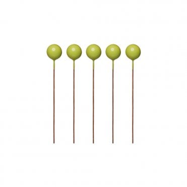 Green Sphere Ball Cake Decorating Topper - Pack of 5 - 1cm