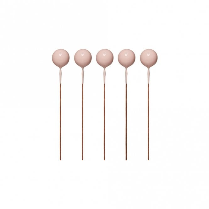 Happy Toppers Light Pink Sphere Ball Cake Decorating Topper - Pack of 5 - 1cm