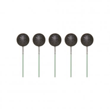 Metallic Black Sparkle Foam Ball Cake Decorating Topper - ( Pack Of 5)
