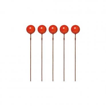 Orange Sphere Ball Cake Decorating Topper - Pack of 5 - 1cm
